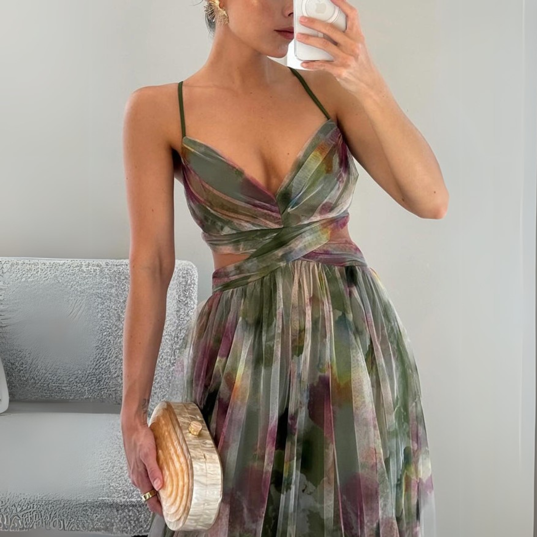 Camila | Charming long dress with floral print
