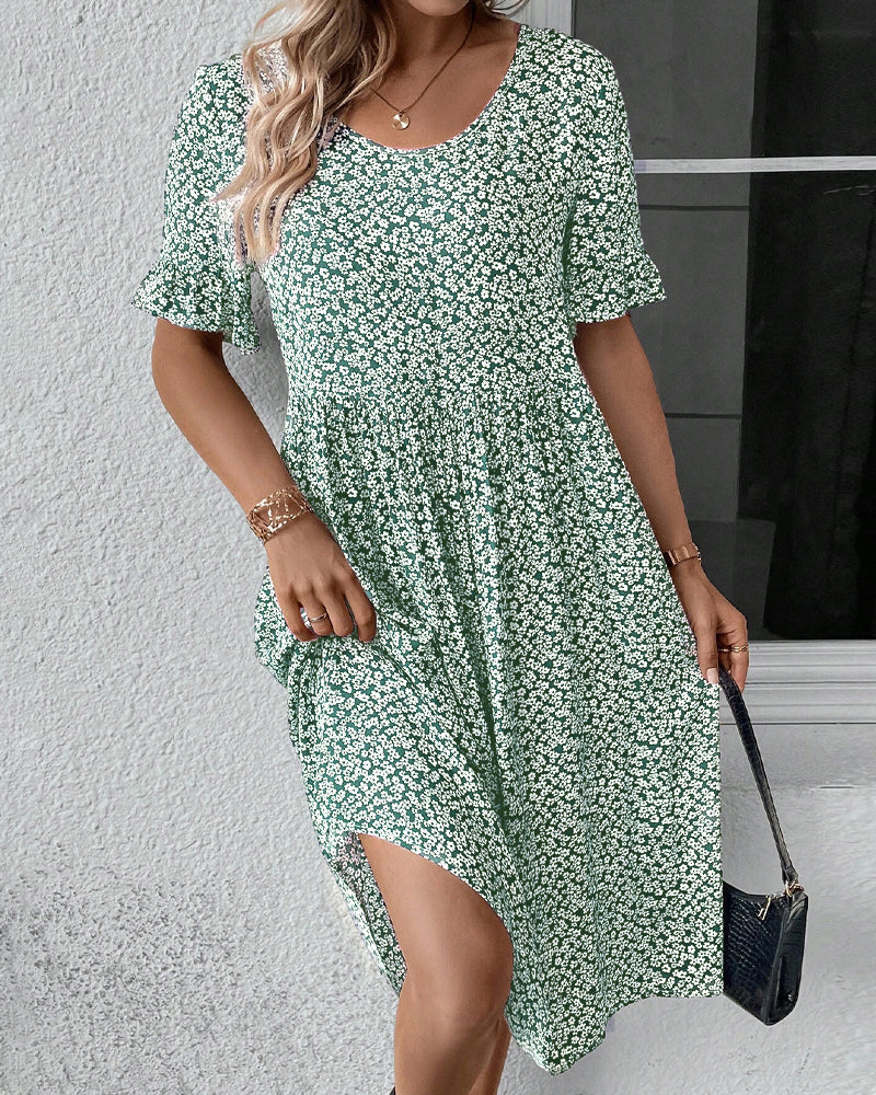 Flower | Elegant floral midi dress