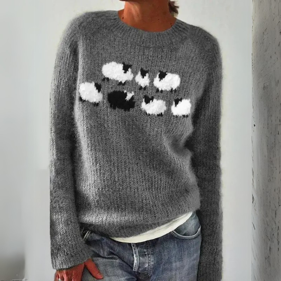 Mercedes | Winter knitted sweater with pattern