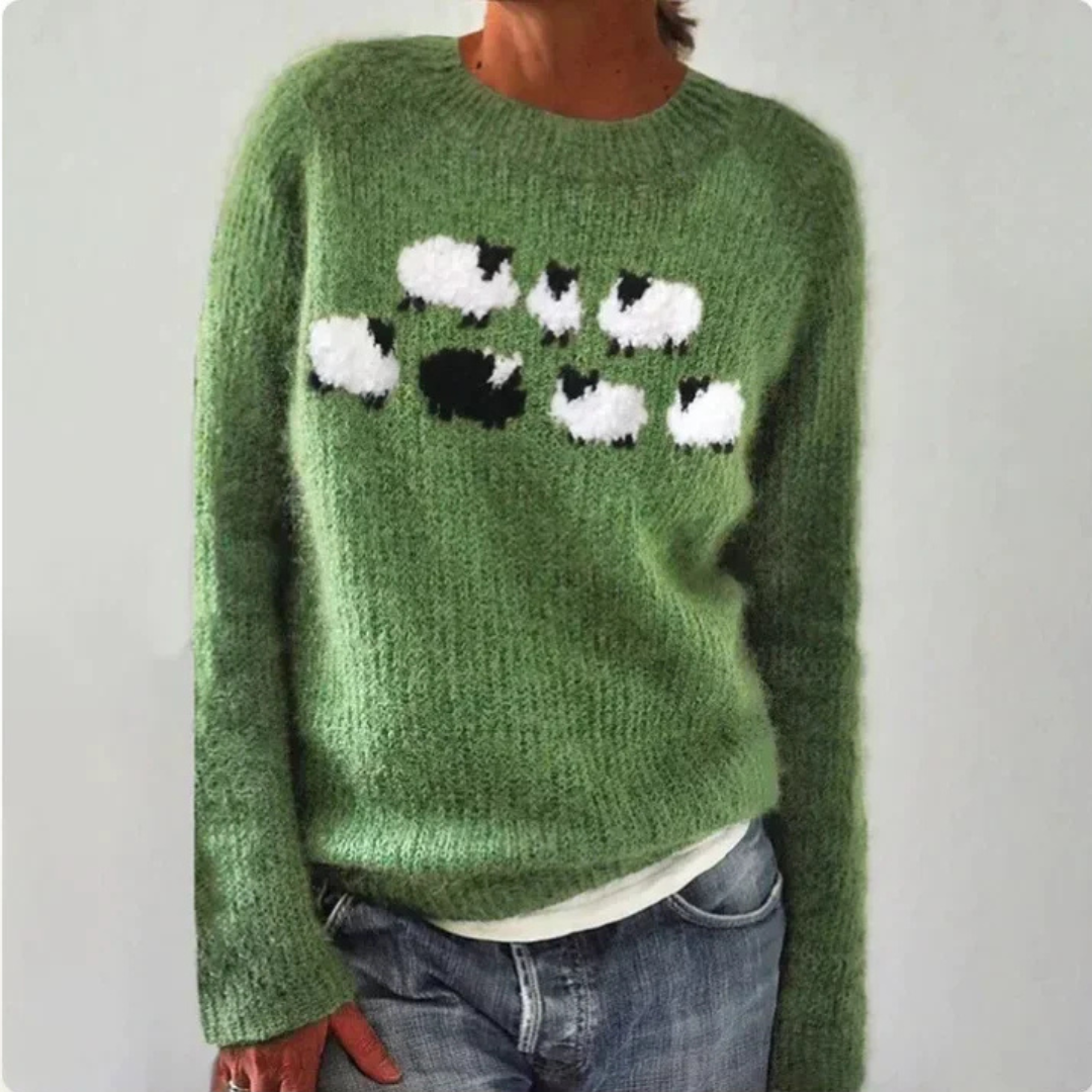Mercedes | Winter knitted sweater with pattern