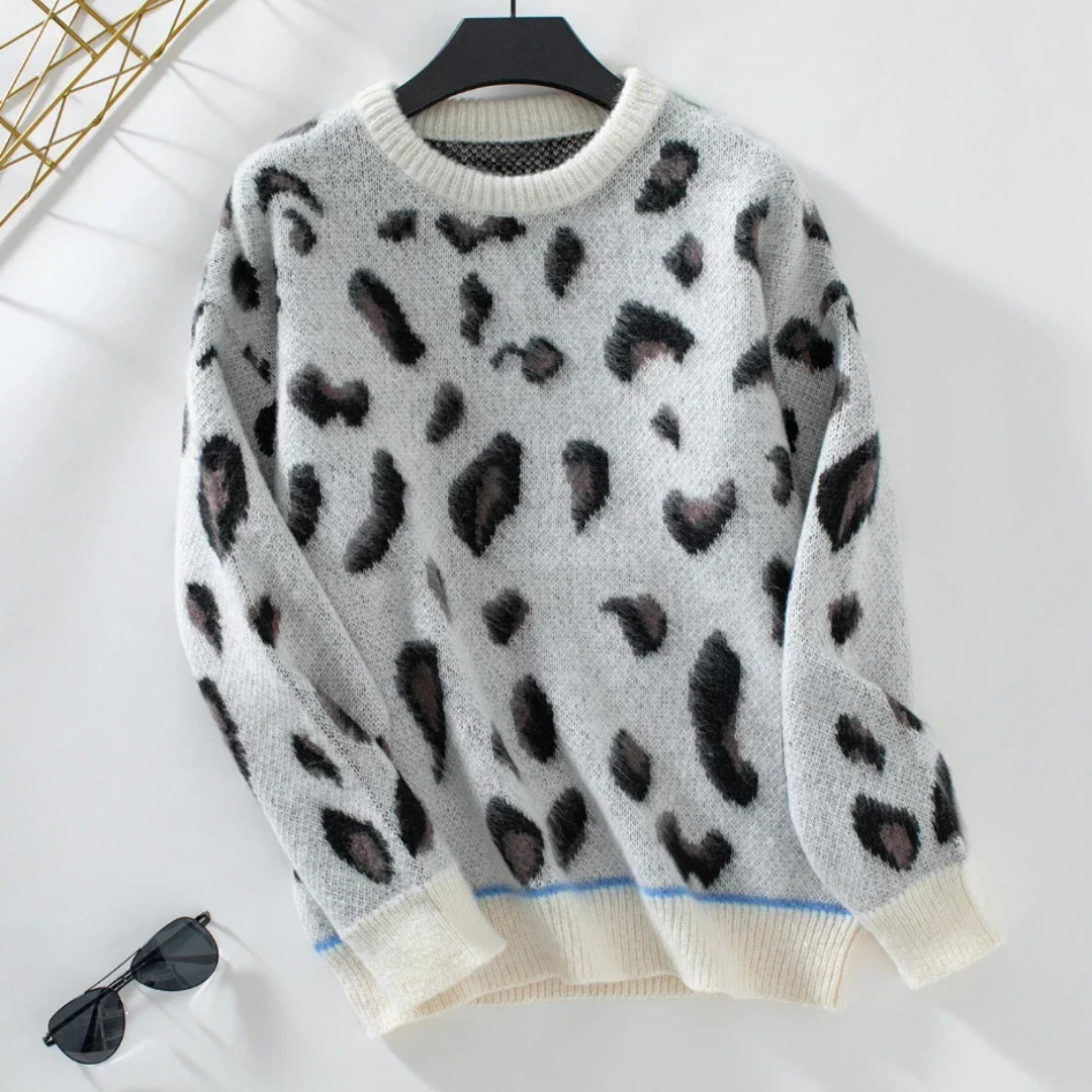 Victoria | Leopard-print jacquard wool sweater