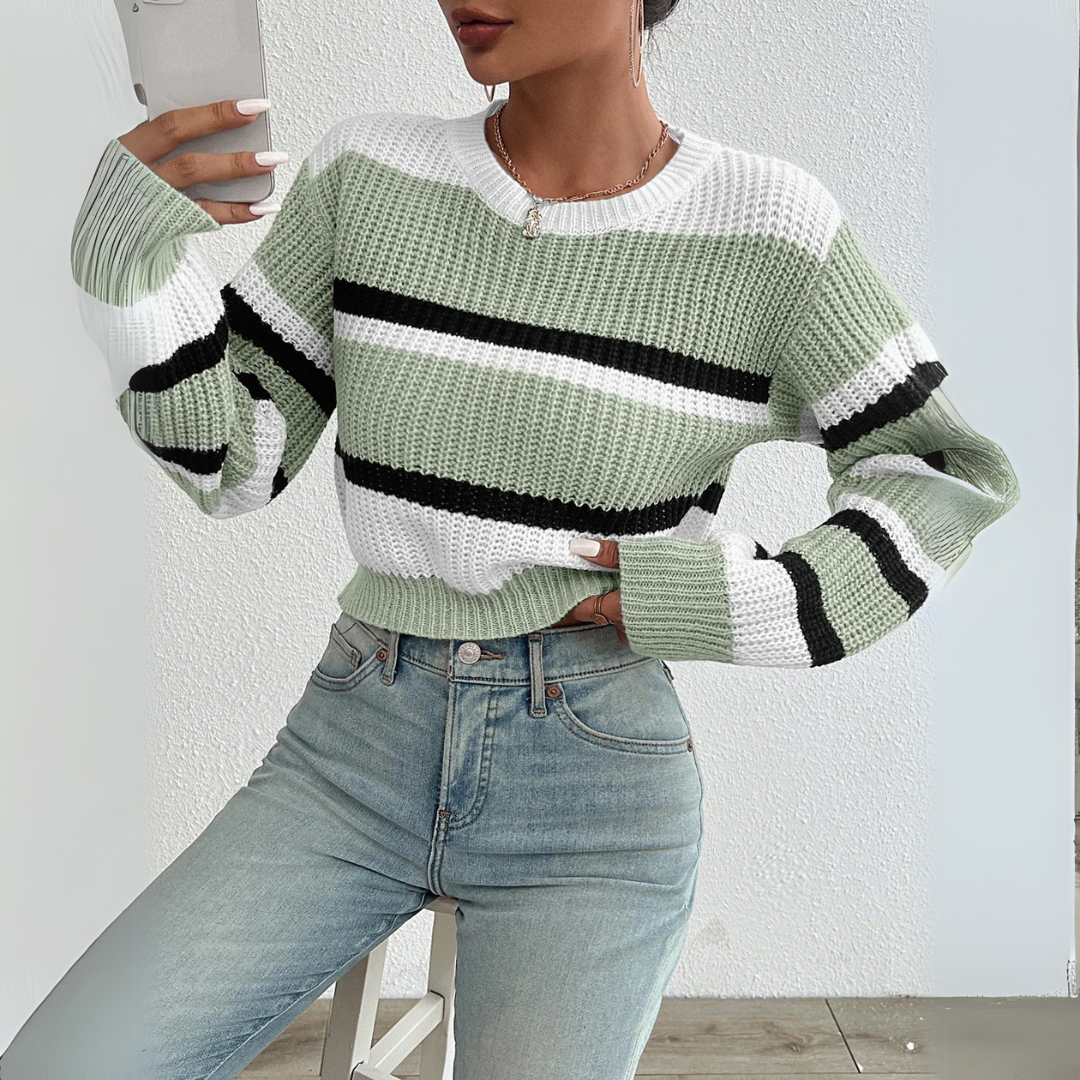 Celia | Off-the-shoulder knitted sweater