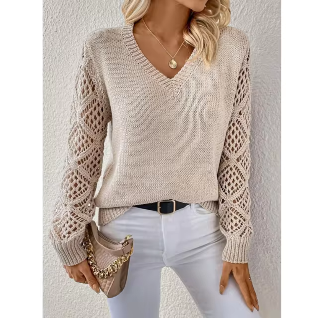Adriana | Casual V-neck knit sweater