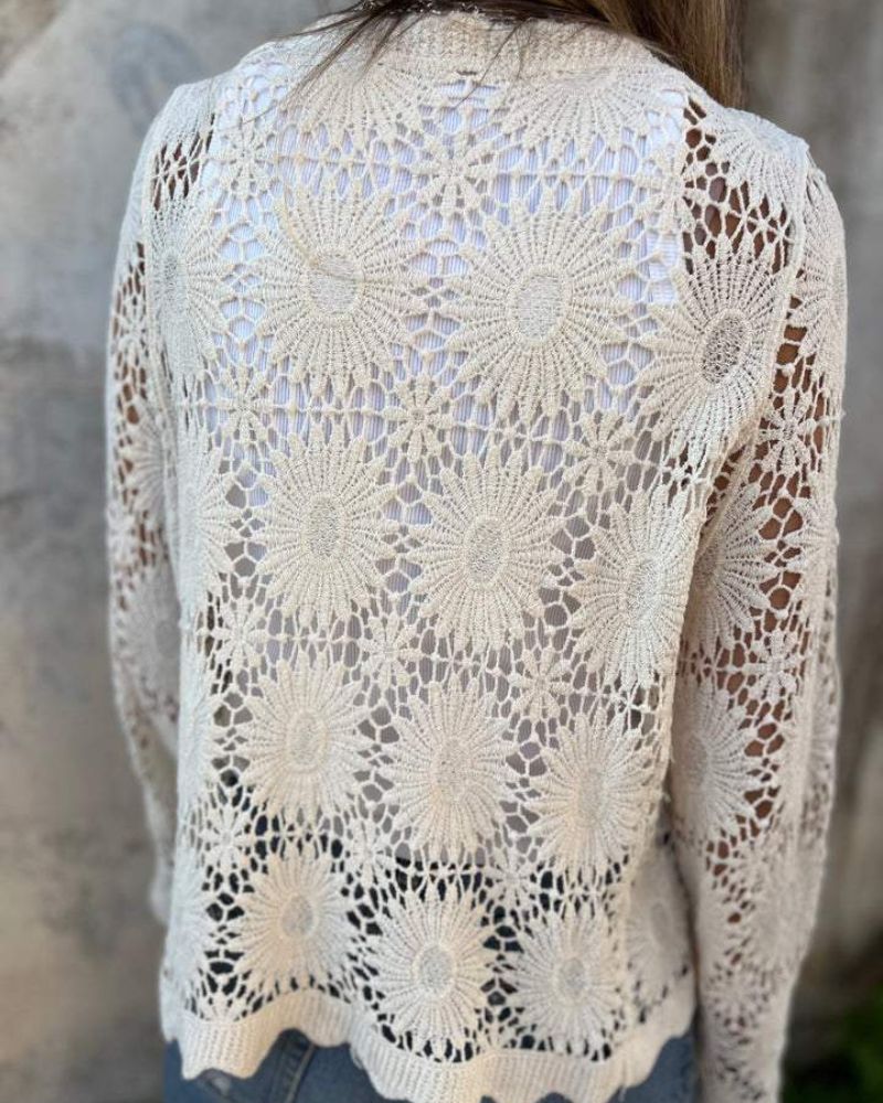 Nalie | Crochet Lace Button Cardigan