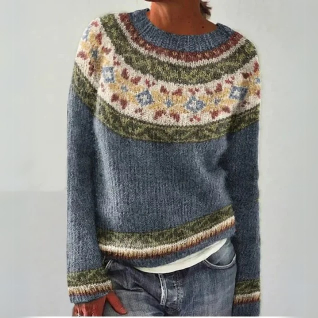 Mercedes | Winter knitted sweater with pattern