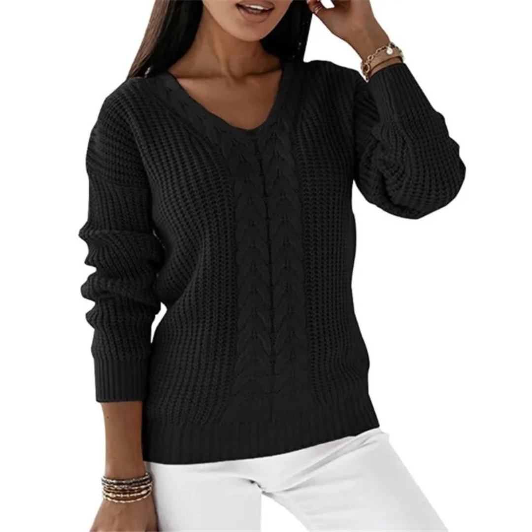 Noelia | Vintage knit sweater with V-neck