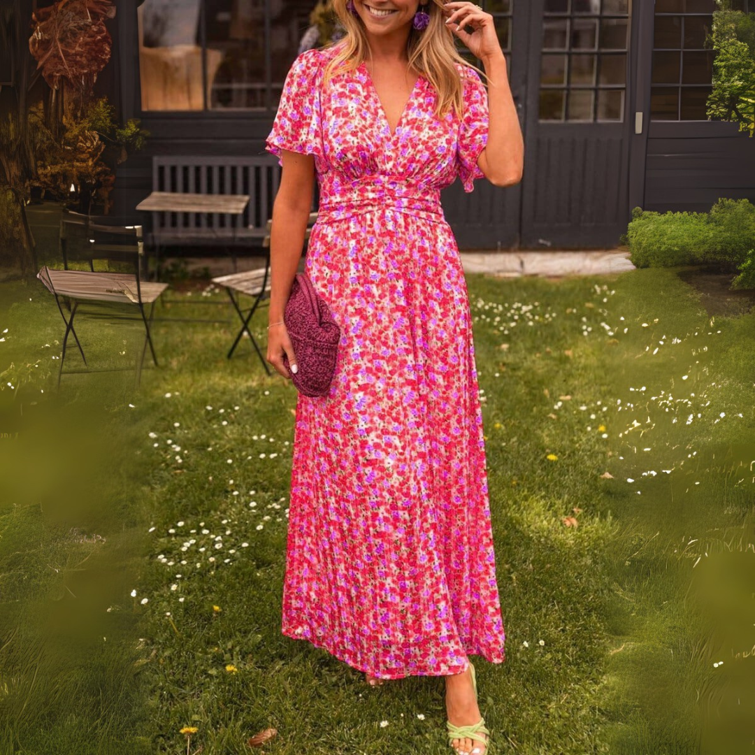 Sandra | Elegant maxi dress with V-neck
