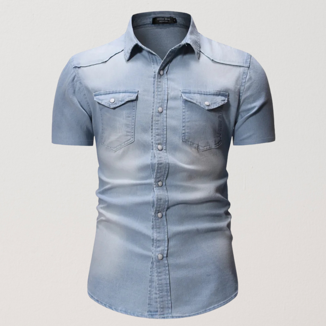 Leo | Short-sleeved denim shirt