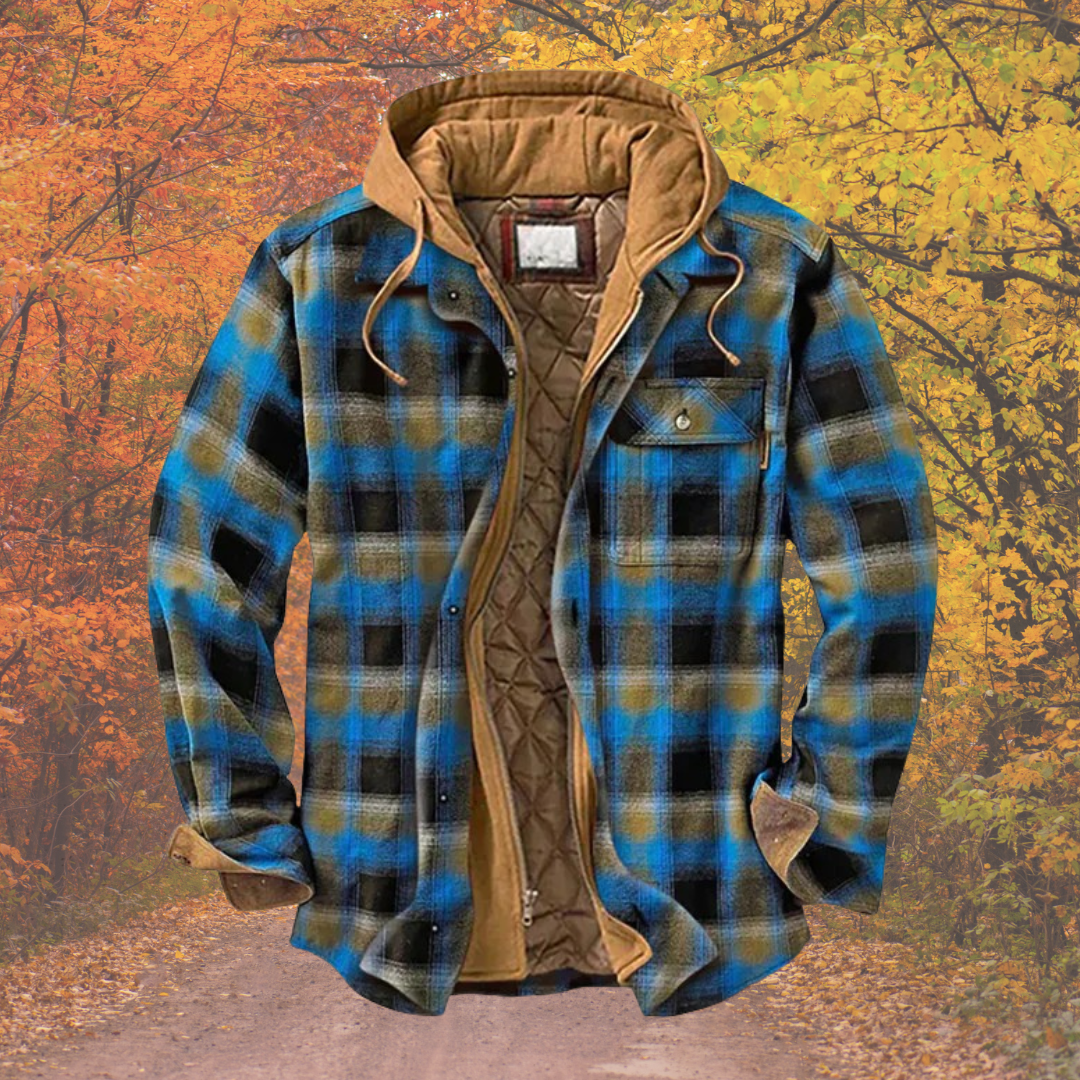 Yves | Plaid patchwork jacket