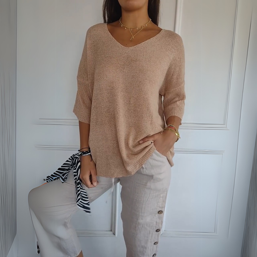 Anna | V-neck knit top