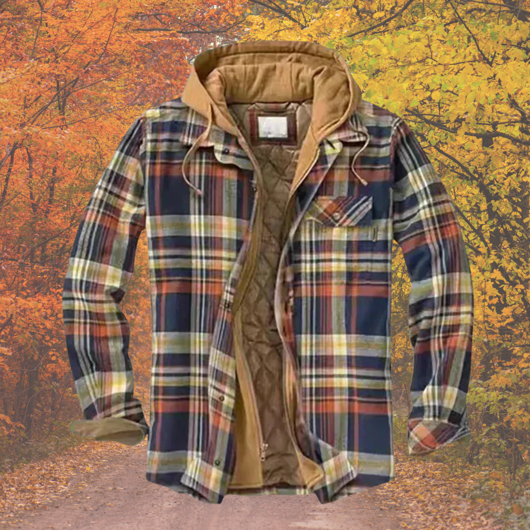 Yves | Plaid patchwork jacket