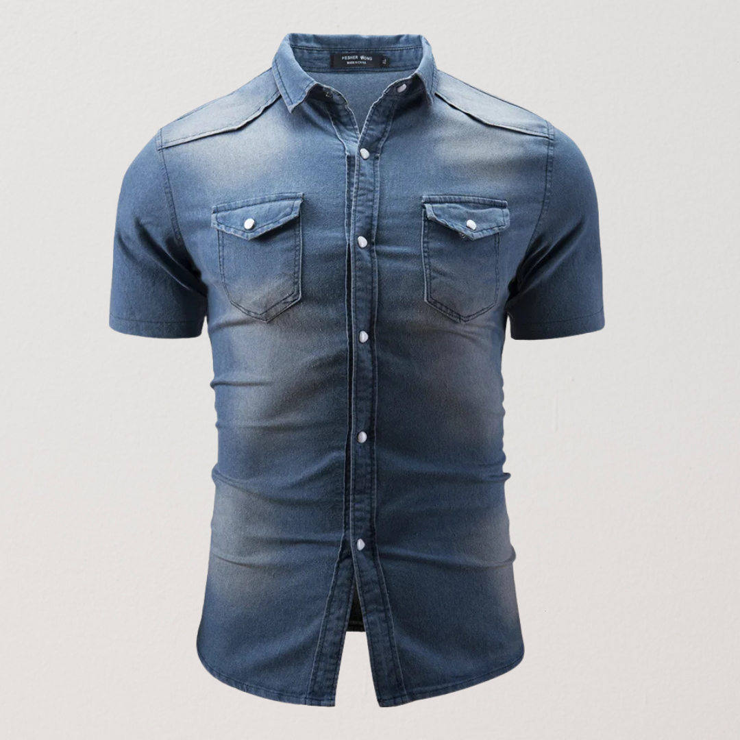Leo | Short-sleeved denim shirt