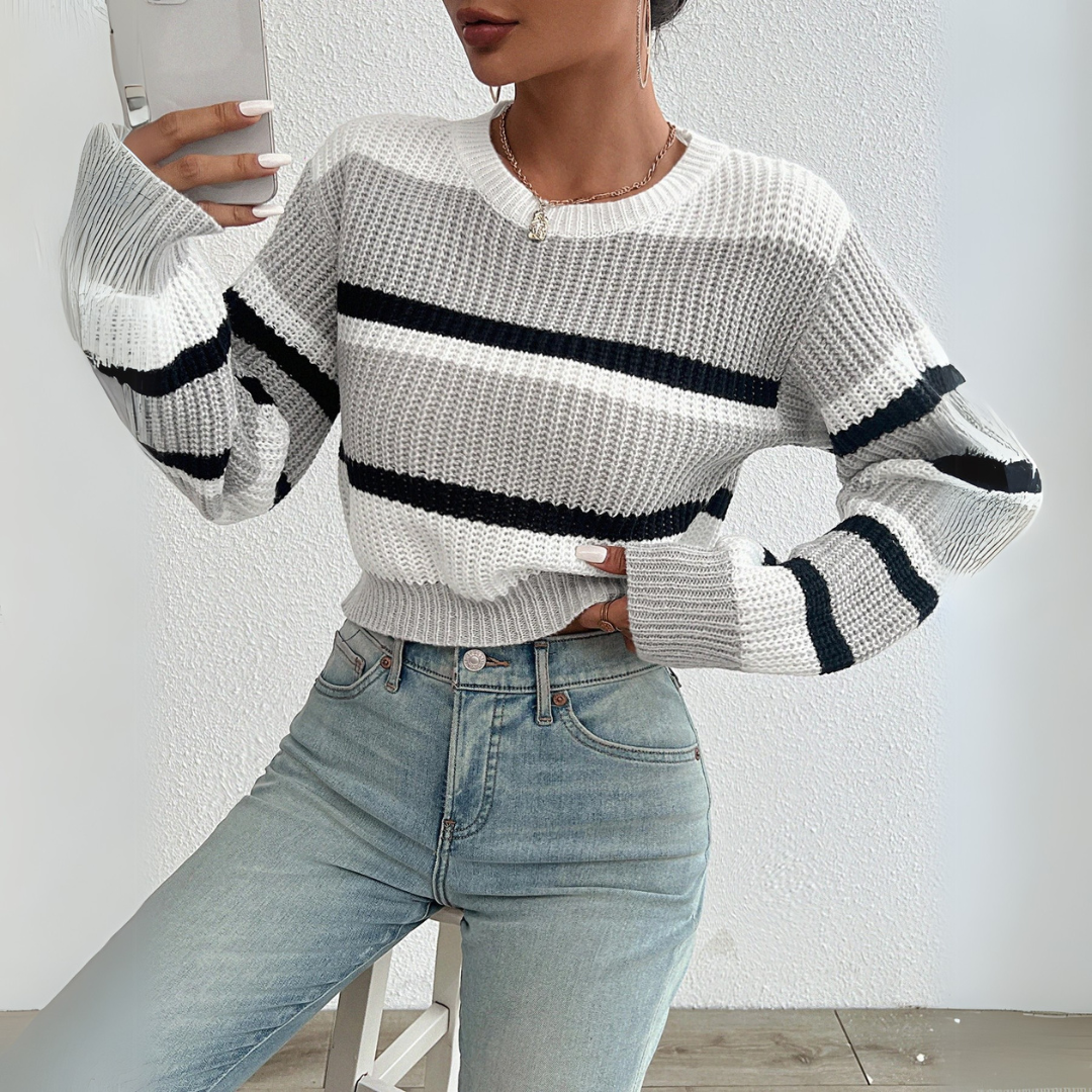 Celia | Off-the-shoulder knitted sweater