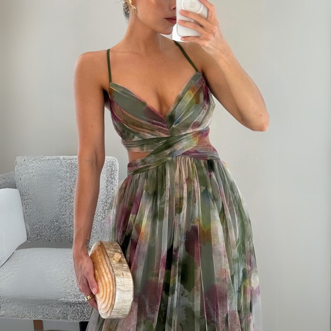 Camila | Charming long dress with floral print