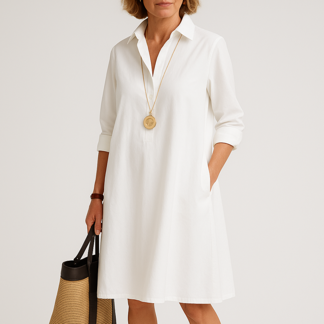 Bettina | Loose shirt dress with classic collar