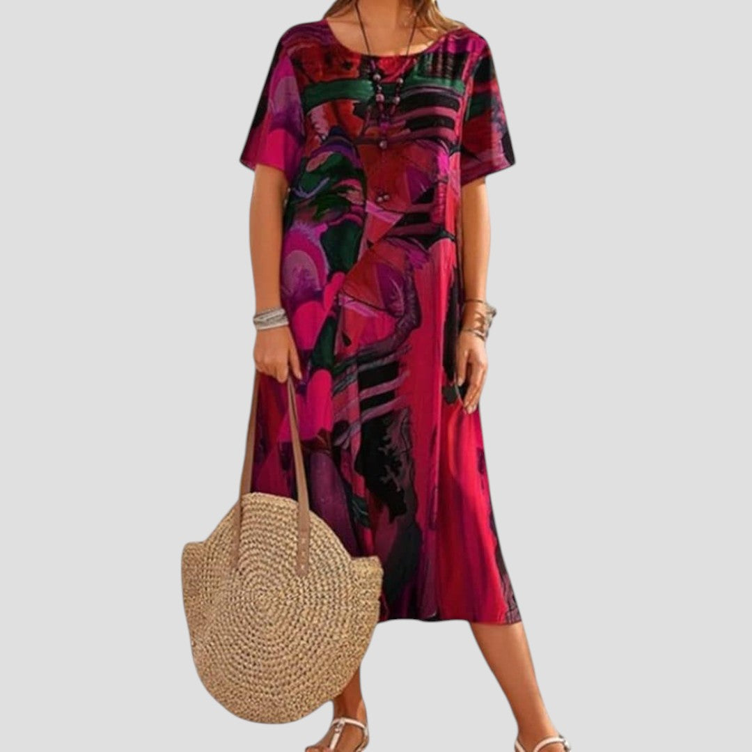 Vittoria | Long Summer Dress with Flowing Cut