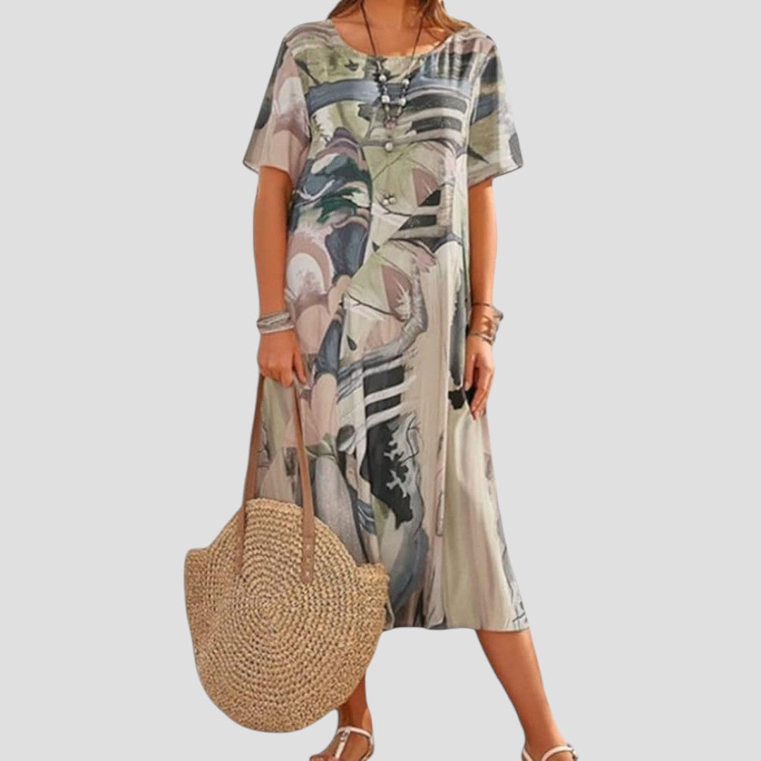 Vittoria | Long Summer Dress with Flowing Cut