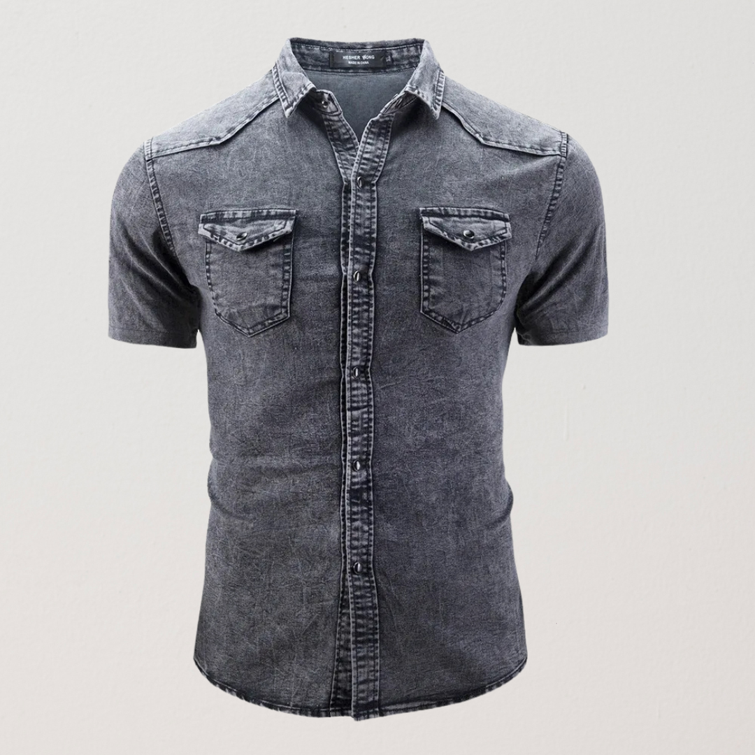 Leo | Short-sleeved denim shirt