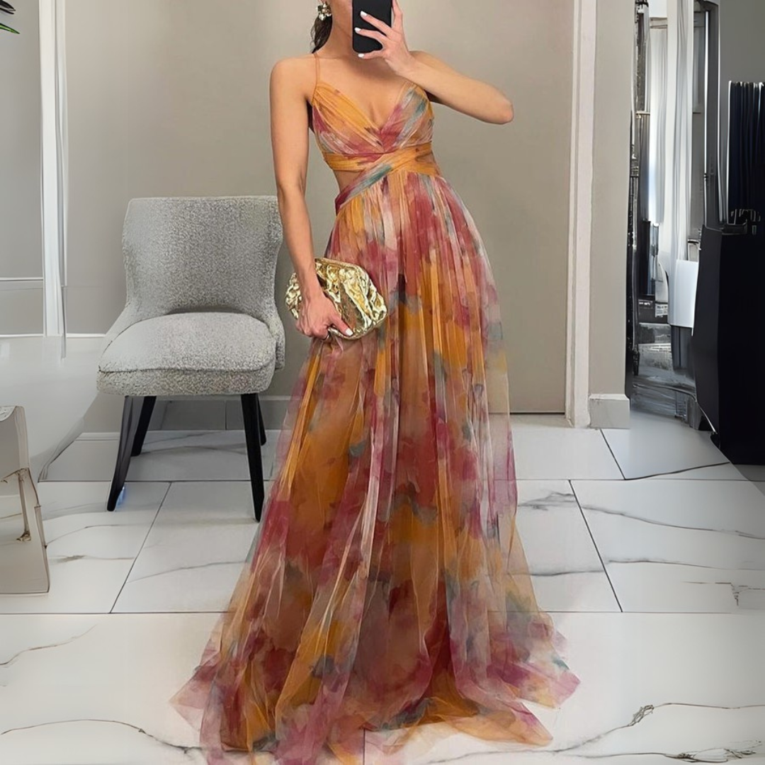 Camila | Charming long dress with floral print