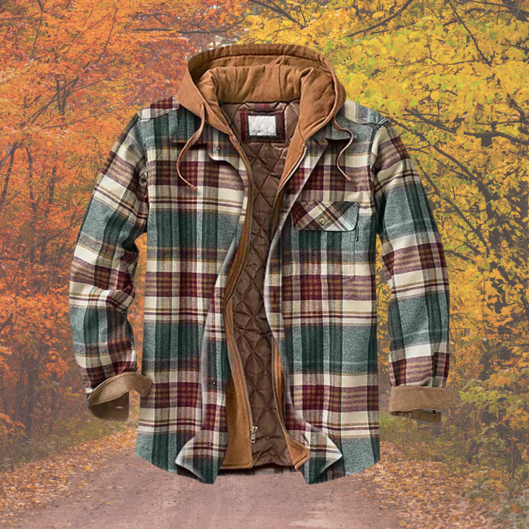 Yves | Plaid patchwork jacket