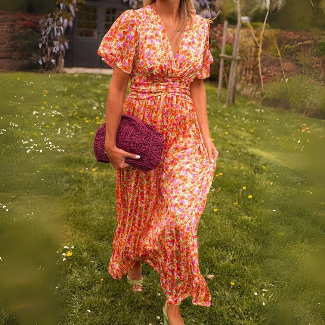 Sandra | Elegant maxi dress with V-neck