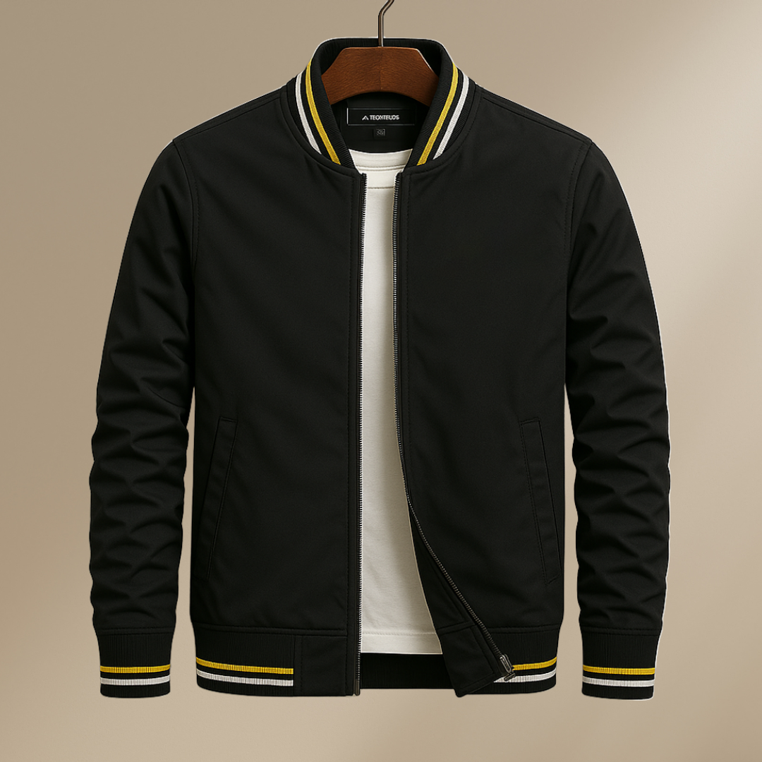 Théo | Elegant Striped Bomber Jacket