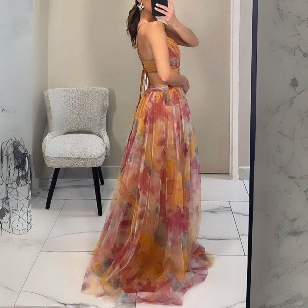 Camila | Charming long dress with floral print
