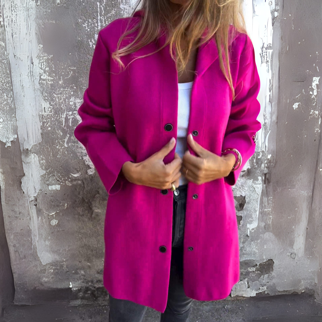 Nadia | Casual single-row hooded jacket