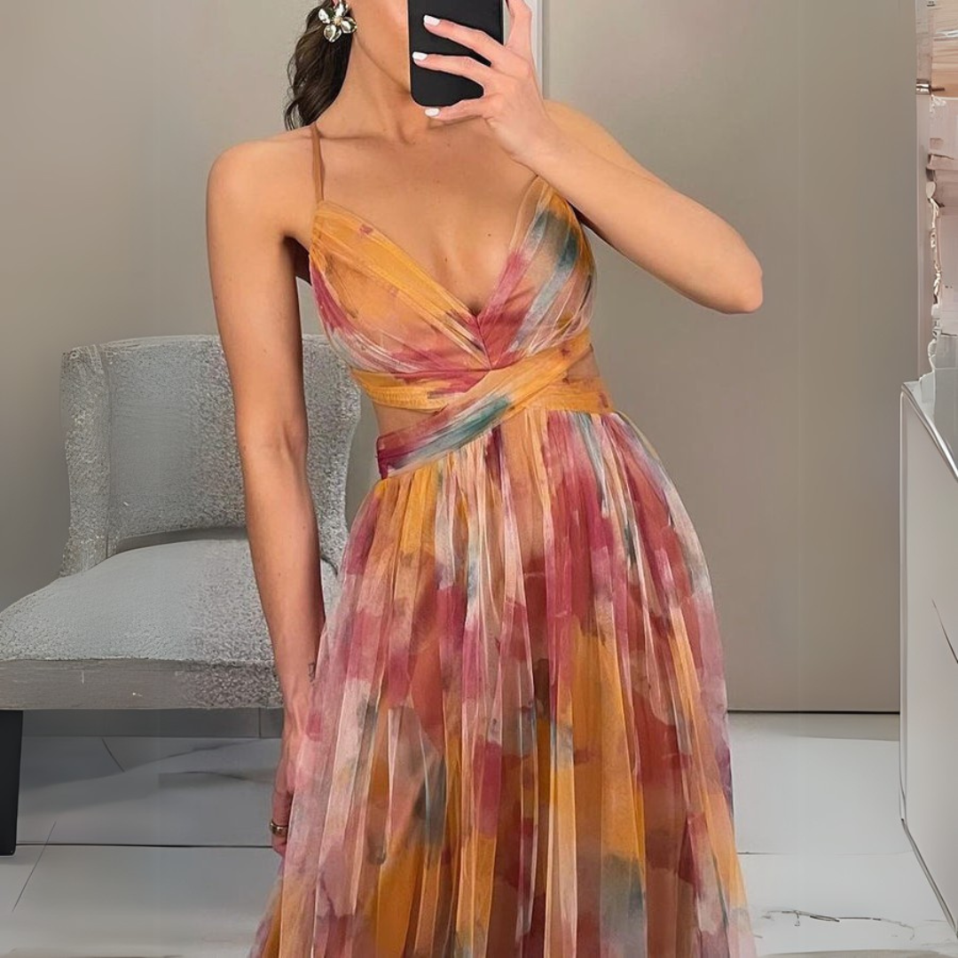 Camila | Charming long dress with floral print