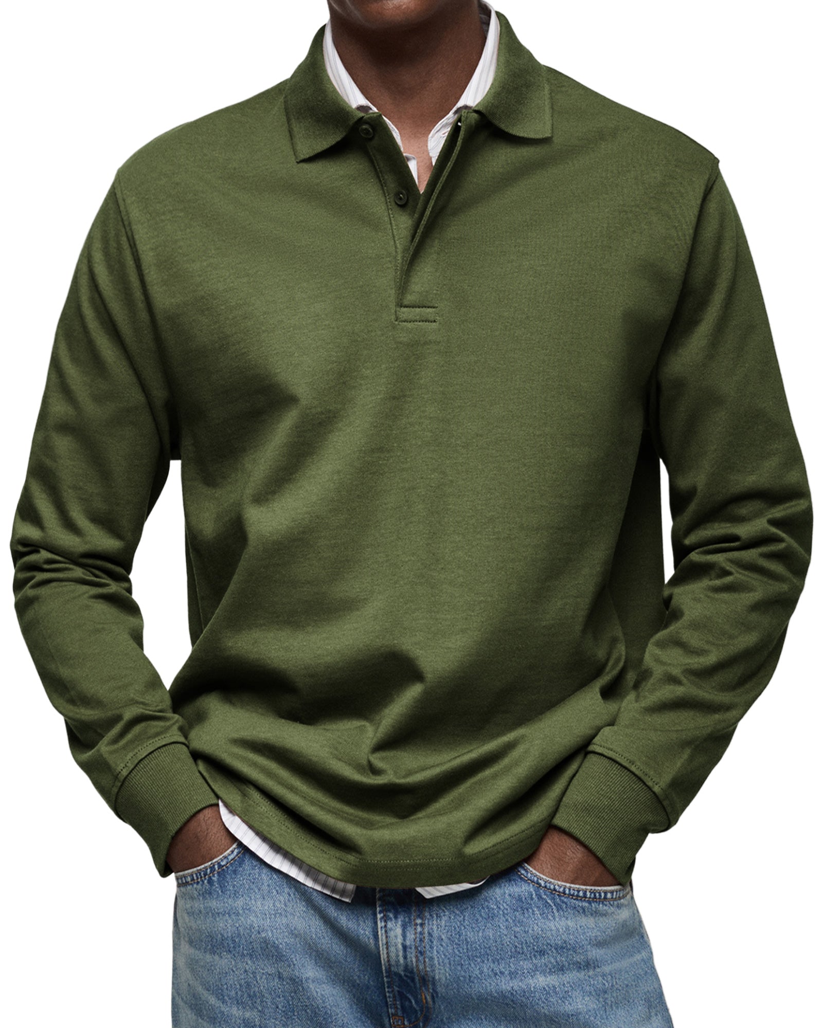 Alexandre | Casual long-sleeved polo shirt