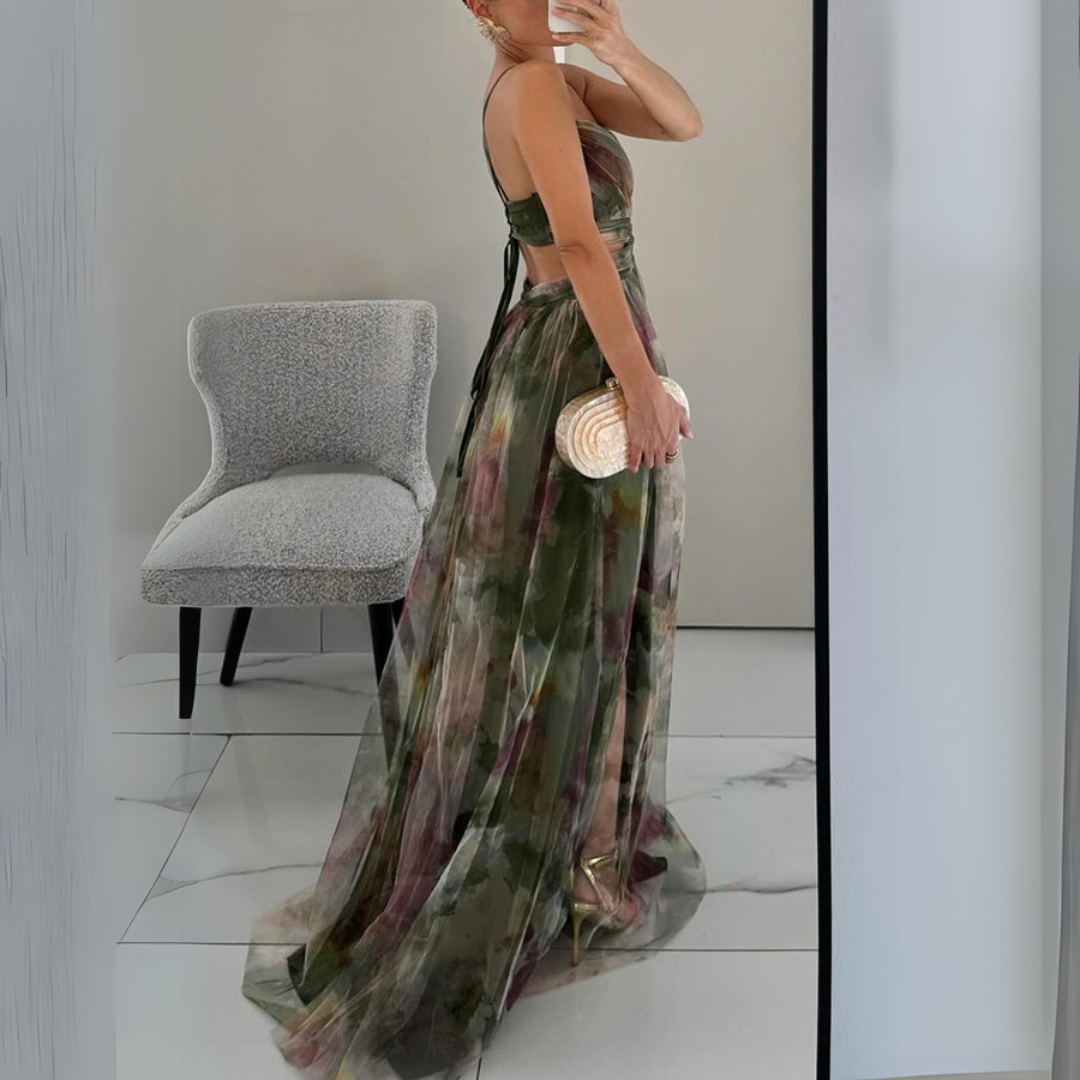 Camila | Charming long dress with floral print