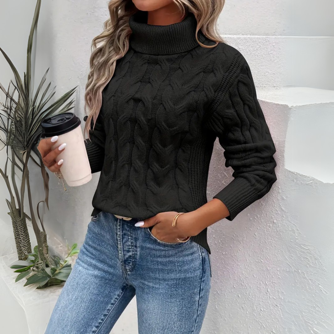 Gloria | Cable-knit turtleneck sweater