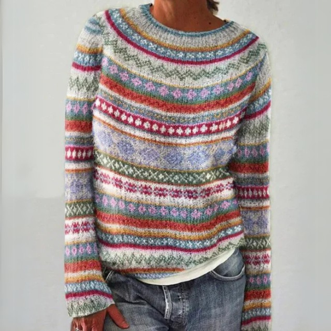 Mercedes | Winter knitted sweater with pattern