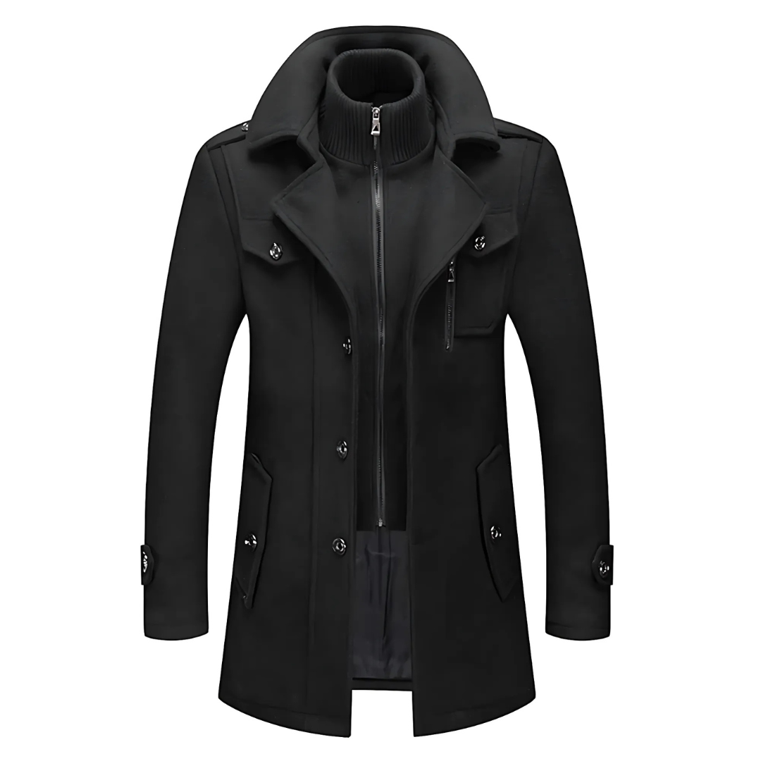 Adrien | Refined winter coat with stand-up collar