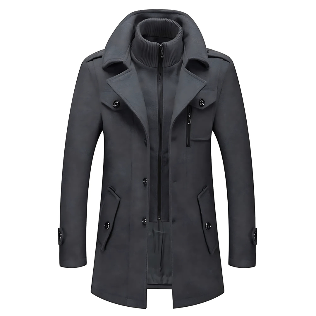 Adrien | Refined winter coat with stand-up collar