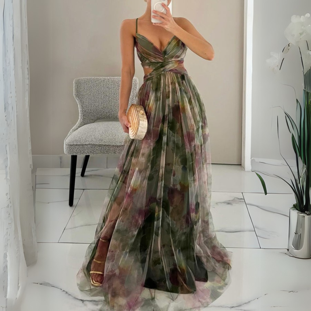 Camila | Charming long dress with floral print