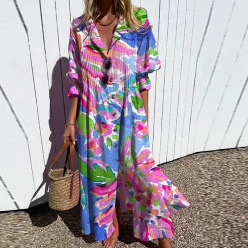 Maisie | Flattering bohemian maxi dress
