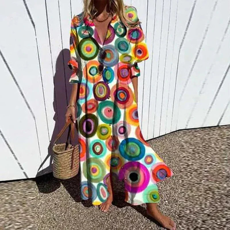 Maisie | Flattering bohemian maxi dress