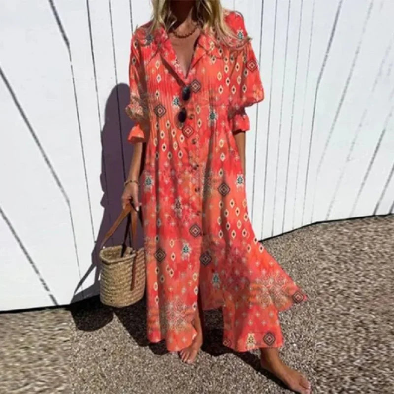 Maisie | Flattering bohemian maxi dress