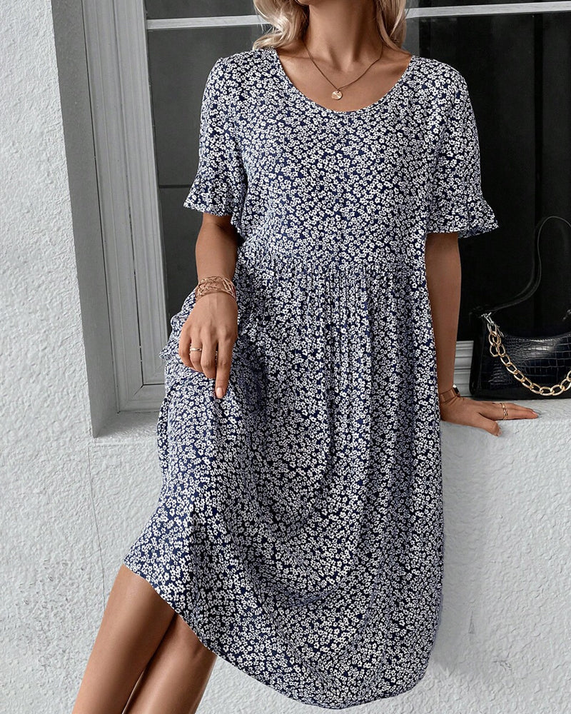 Flower | Elegant floral midi dress