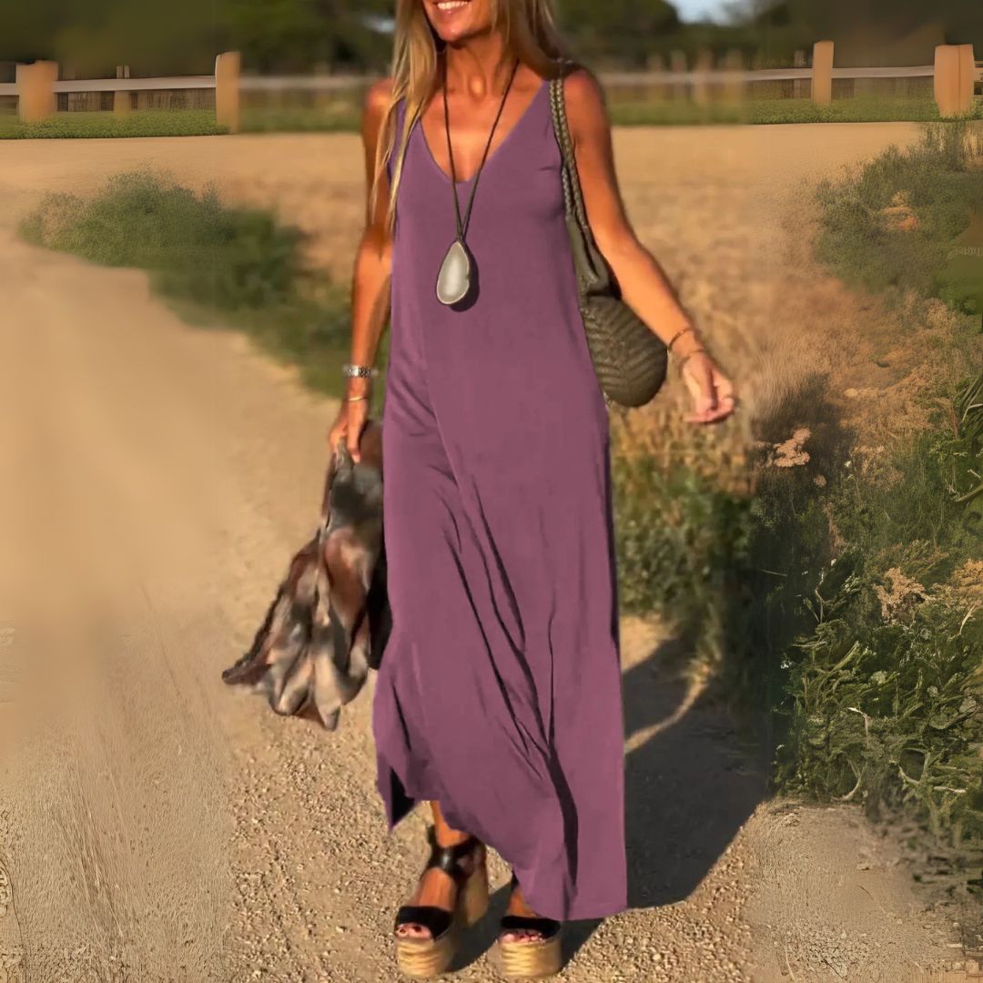 Sierra | Long summer dress with V-neck