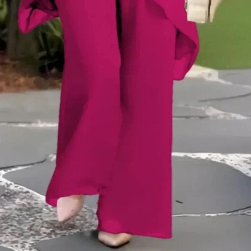 Herlene | Elegant irregular top and pants set