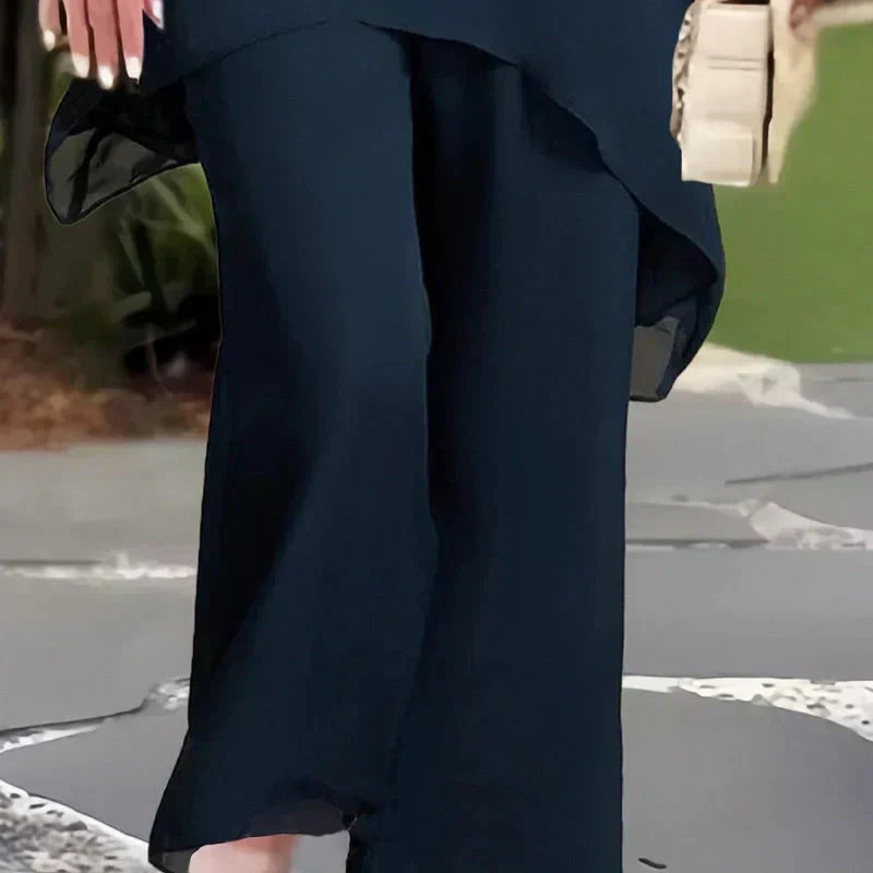 Herlene | Elegant irregular top and pants set