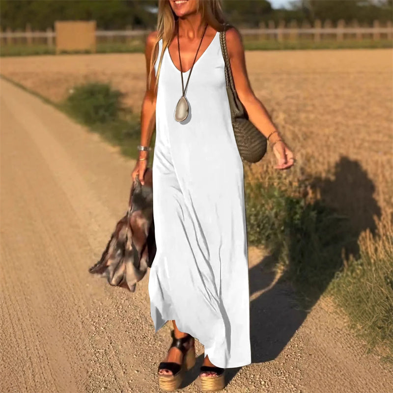 Sierra | Long summer dress with V-neck