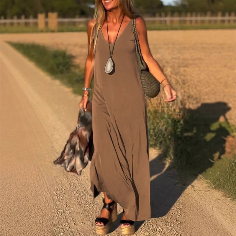 Sierra | Long summer dress with V-neck
