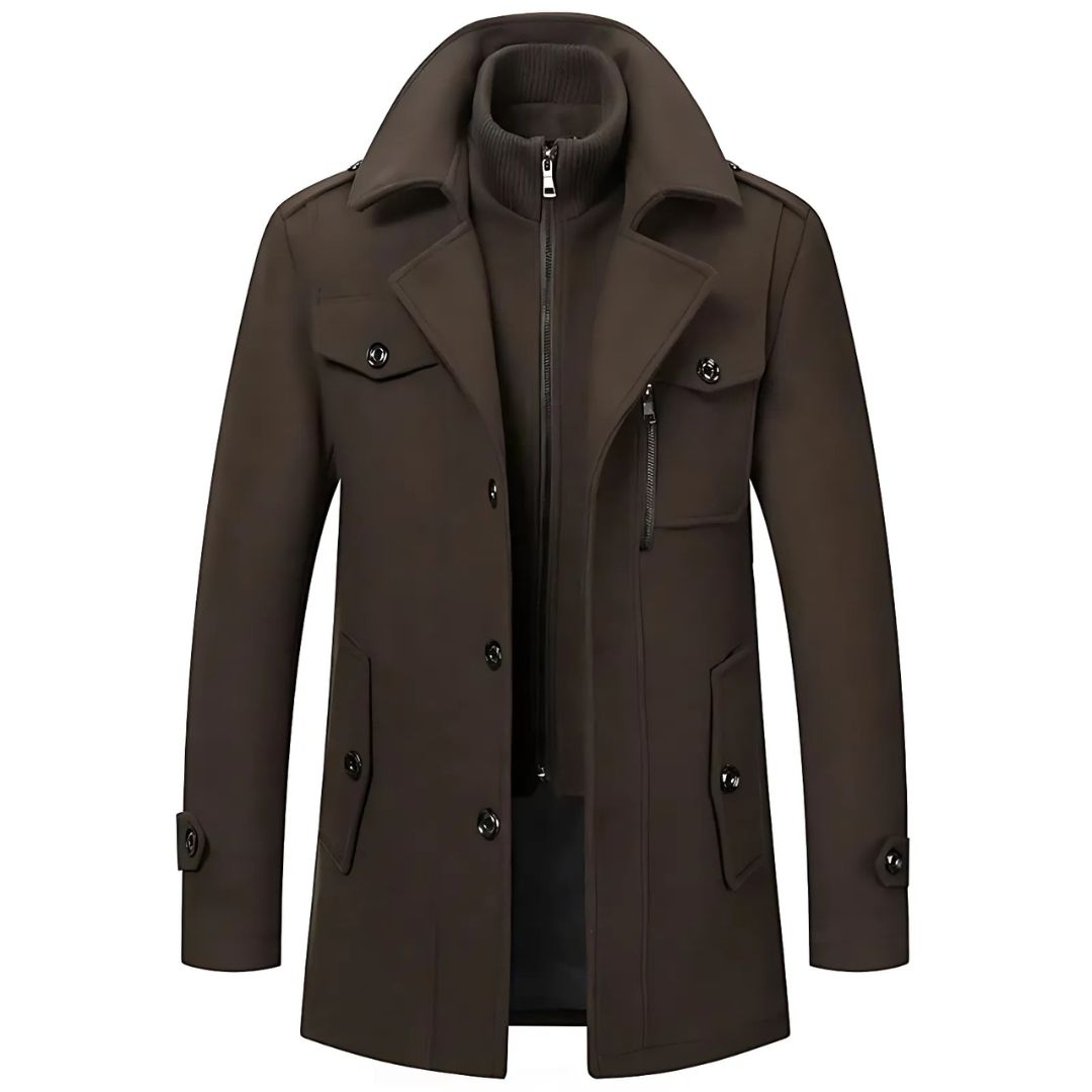 Adrien | Refined winter coat with stand-up collar
