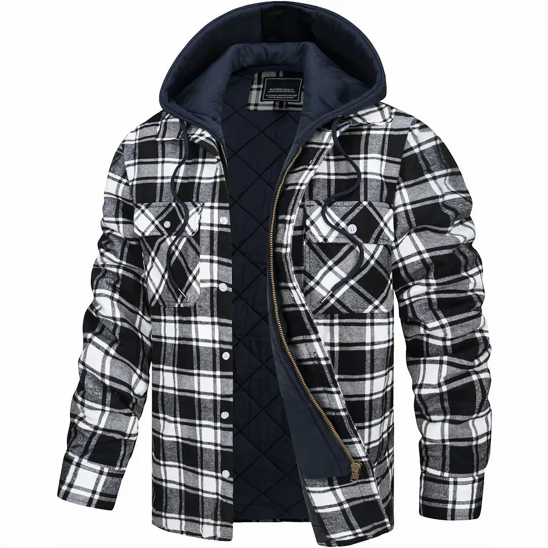 Jaime | Plaid jacket with hood