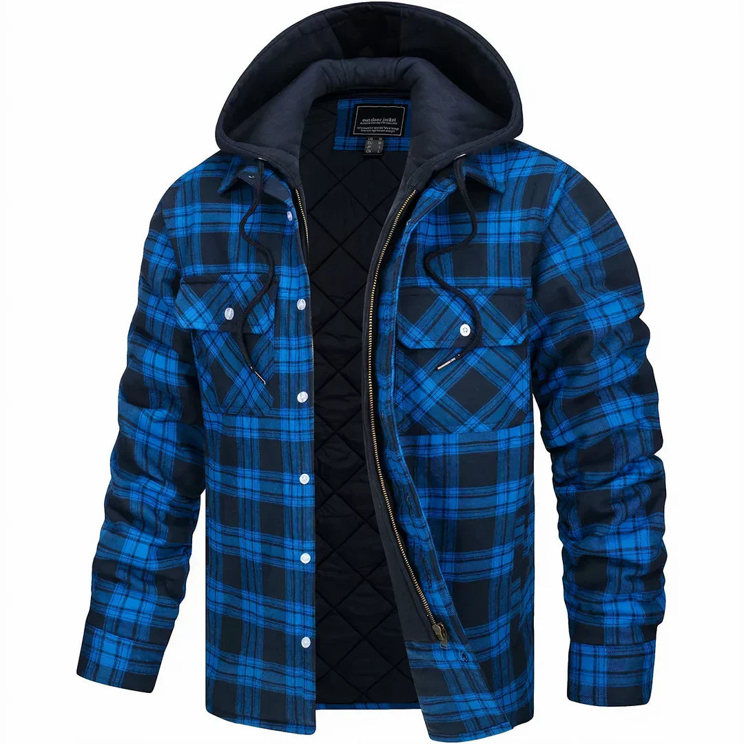 Jaime | Plaid jacket with hood