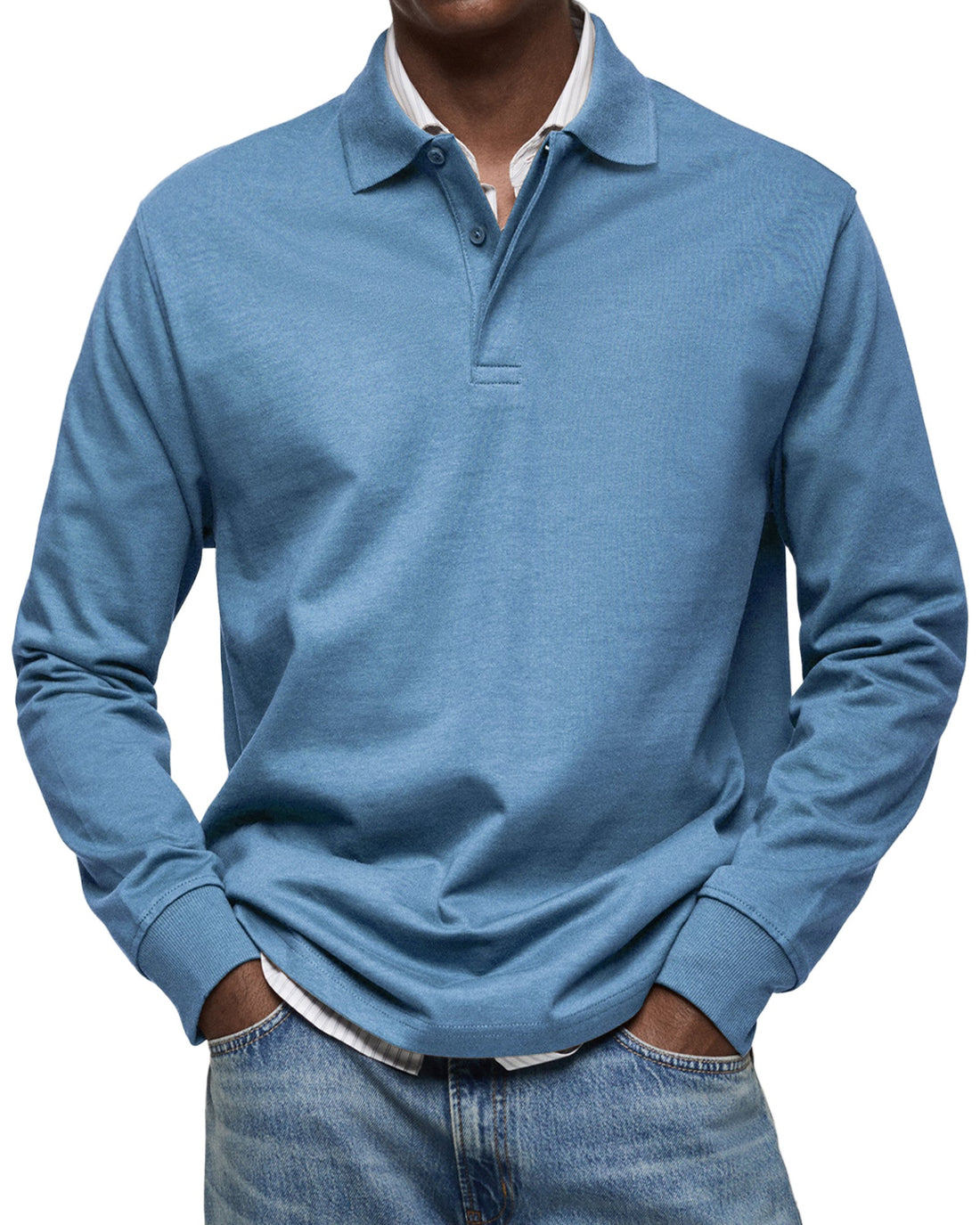 Alexandre | Casual long-sleeved polo shirt