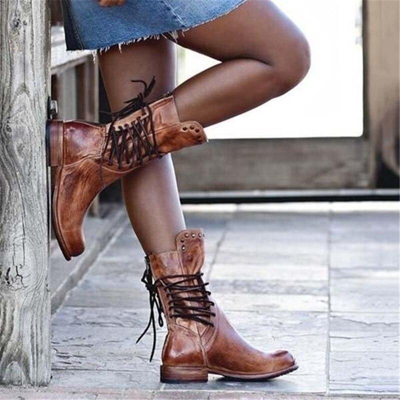 Linda | Cognac-colored lace-up shoes